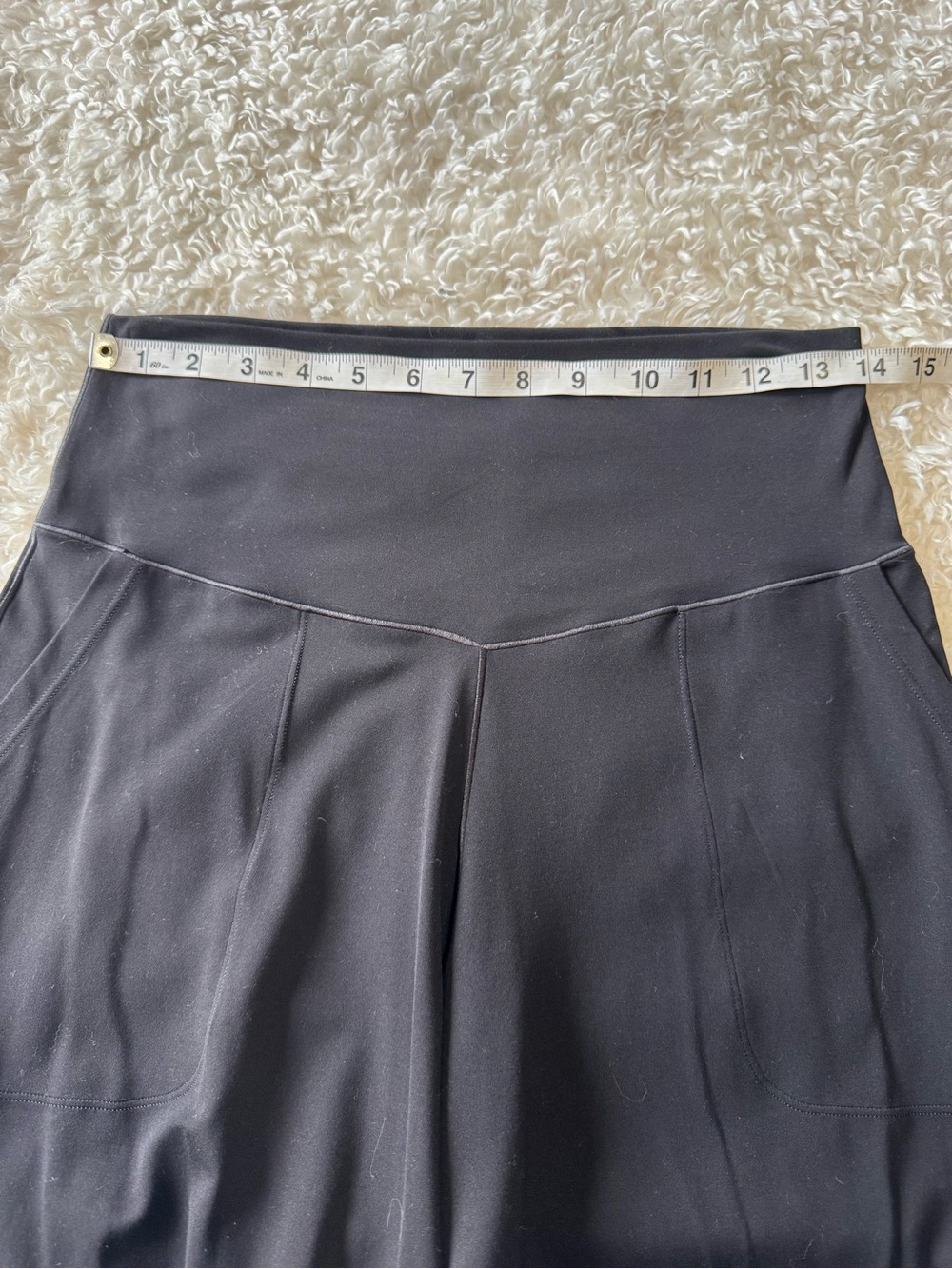 Aerie Offline Real Me High Rise Wide Leg Trouser Pockets Black Size Large - Picture 6 of 12